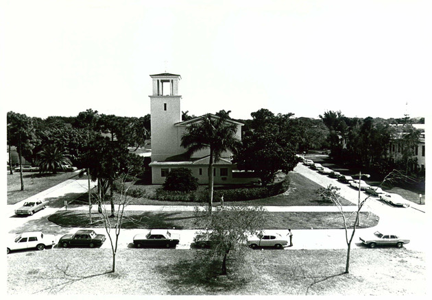 Cor Jesu Chapel viewed from the Monsignor William Barry Memorial Library